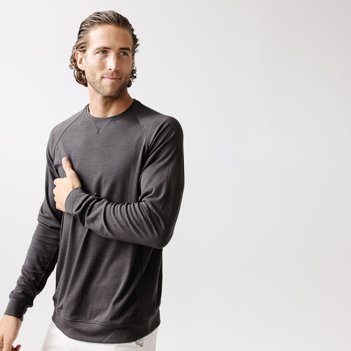 Men's Brushed Bamboo Pullover Crew